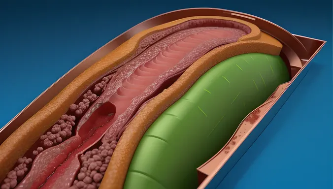 3D Liver Neoplasm with Blood Vessels Surrounding