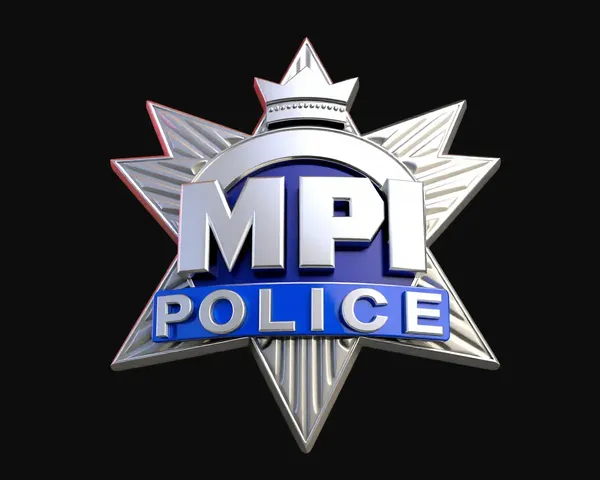 3D MP Police Logo with Metallic Finish