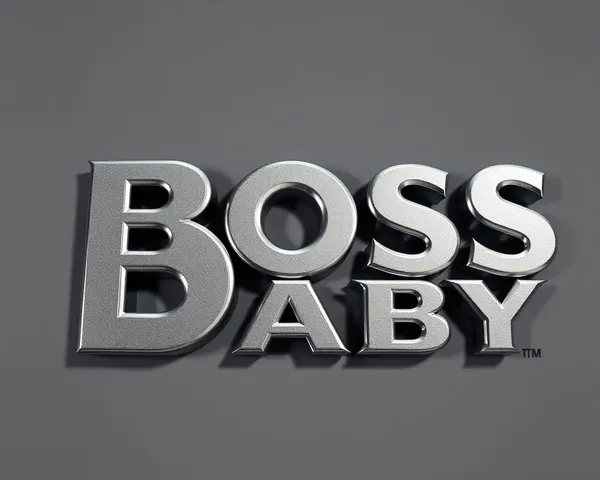 3D Metallic Boss Baby Logo with Dramatic Raised Effect