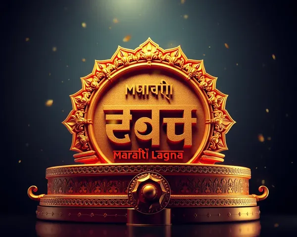 3D-Rendered Regal Marathi Lagna Banner with Intricate Details