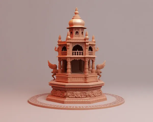 3D Rendering of Ornate Mangal Parinay Patrika on Pedestal