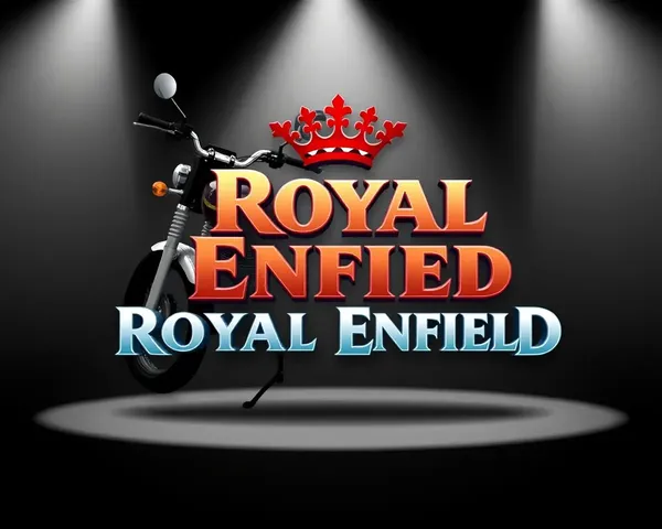 3D Royal Enfield Logo Vector with Shading and Lighting Effects.