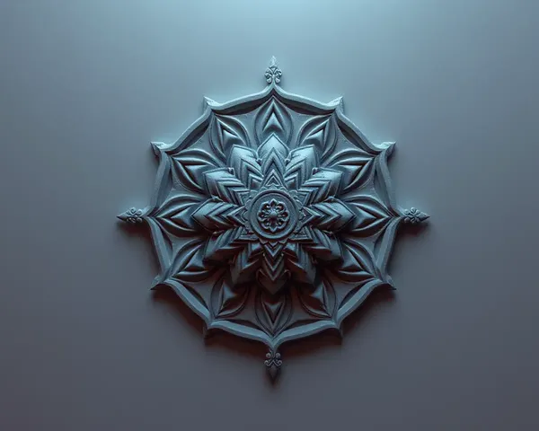 3D Shanku Chakra Rendering with Intricate Details