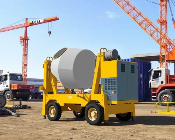 4 Tower Lift Concrete Mixer Machine in Construction Site