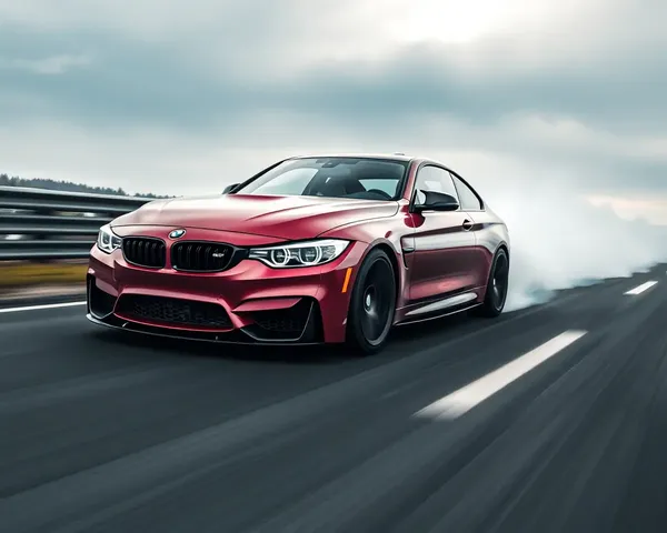 4K BMW M4 Wallpaper: Racing Car Speeding Down Track