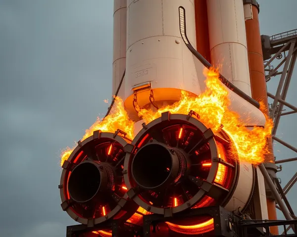 4K Close-Up of Endeavour's Engines with Flames and Sparks
