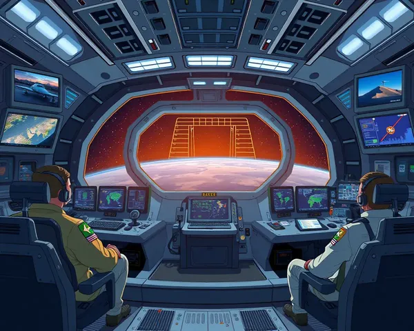 4K Command Center of Endeavour with Astronauts Monitoring Systems