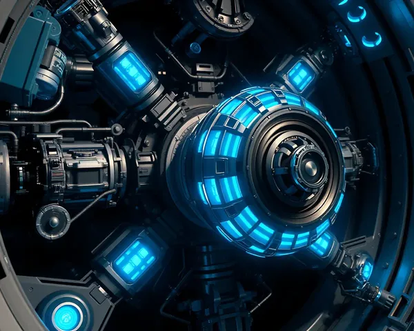 4K Rendering of Endeavour's Propulsion System with Glowing Lights