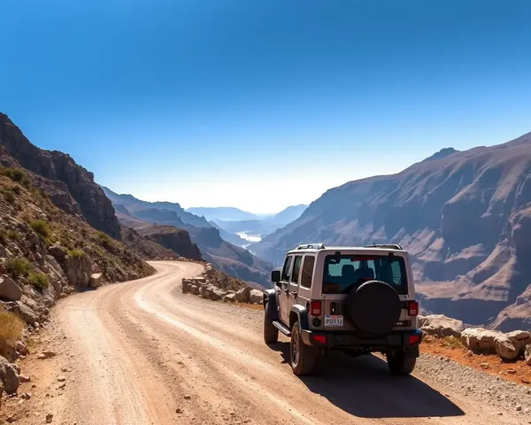 4x4 SUV Drives Down Winding Mountain Road