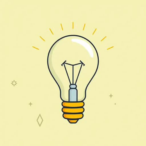 A Simple Lightbulb Icon on a White Background