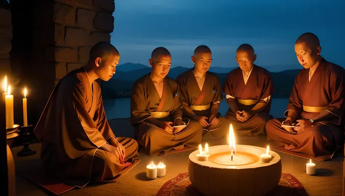 AI Monks Perform Digital Ritual