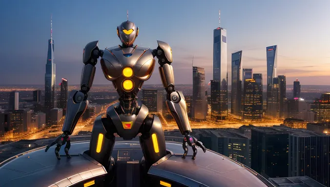 AI Robot Undresses to Reveal Sleek Metallic Body