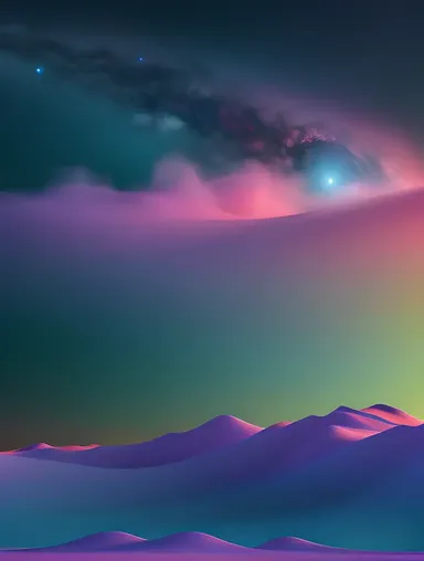 AI Wallpaper HD: Swirling Clouds and Galaxies in Vibrant Colors