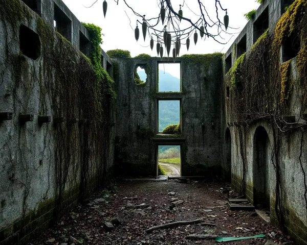 Abandoned and Ruined CSC Mohar with Vines and Moss
