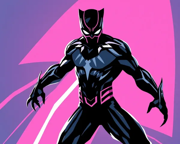Abstract Black Panther Suit Design: 4K Wallpaper
