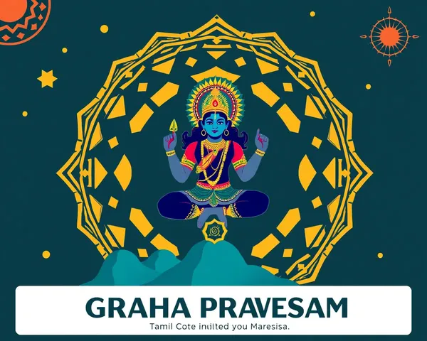 Abstract Geometric Patterns in Modern Graha Pravesam Invitation Design
