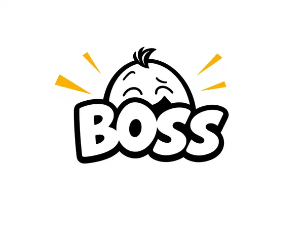 Abstract Whimsical Boss Baby Logo with Bold Expressive Lines