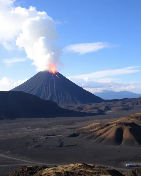 Active Volcano Eruption Threatens Nearby Towns and Villages