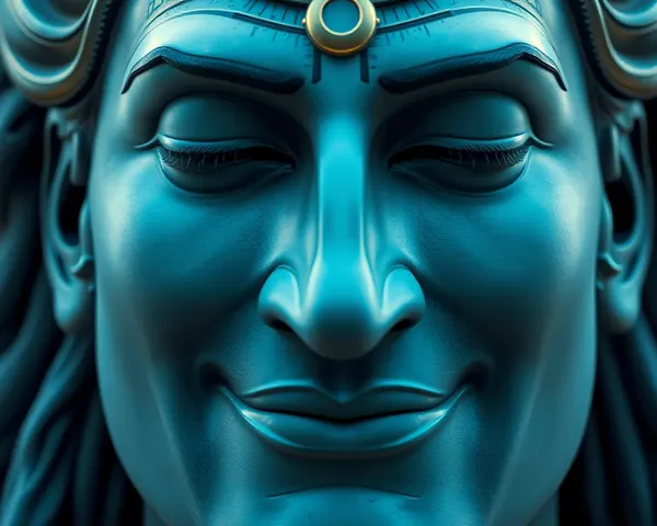 Adiyogi Shiva's Peaceful and Wise Face Conveying Inner Serenity