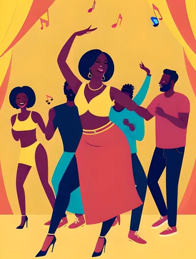Adult Aunty Dances at Vibrant Party