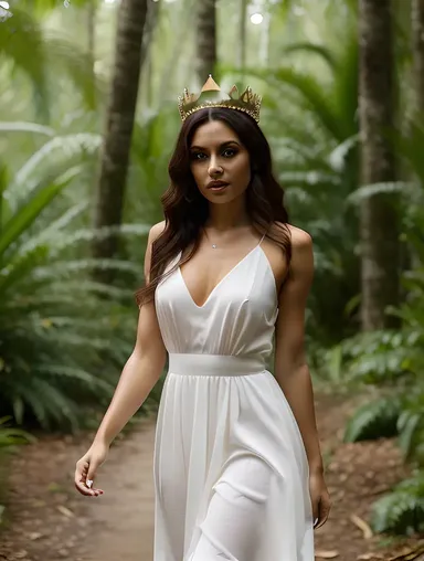 Adventurous Hot Sexy Model in Lush Jungle
