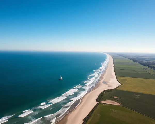 Aerial View of Jerman Seaford's White Coastline