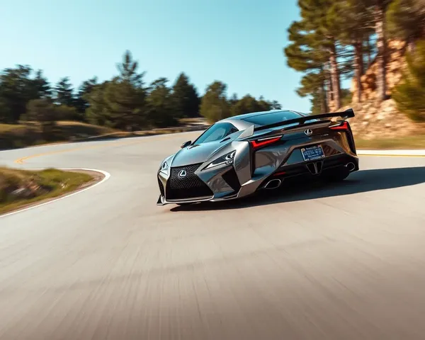 Agile Lexus LFA Takes Sharp Turn on Winding Road