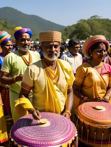 Ahobilam Festival: Colorful Scene with Devotees and Traditional Attire