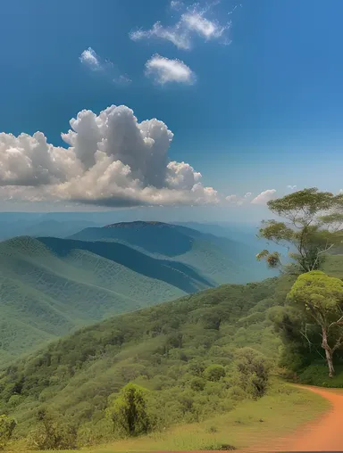 Ahobilam Hills: Majestic View of Western Ghats and Cloudy Sky