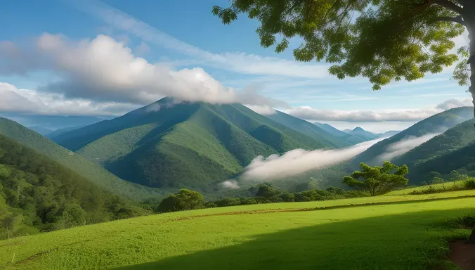 Ahobilam Hills with Misty Clouds and Lush Green Forests