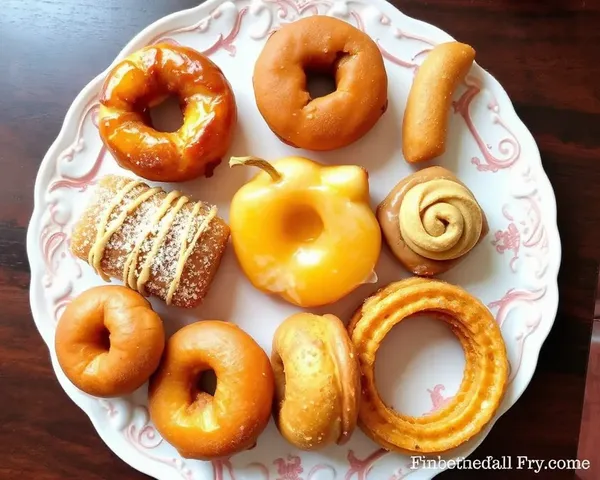 Air-Fried Dessert Variety on Decorative Plate