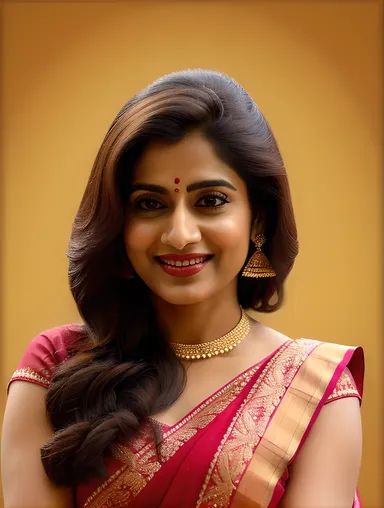 Akshara's Stunning Red Sari Pic: Vibrant Indian Actress Portrayed.
