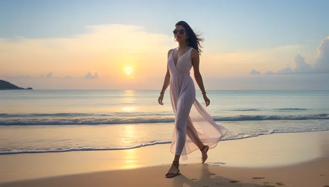 Akshara Ki Pics: Beachside Serenity Scene
