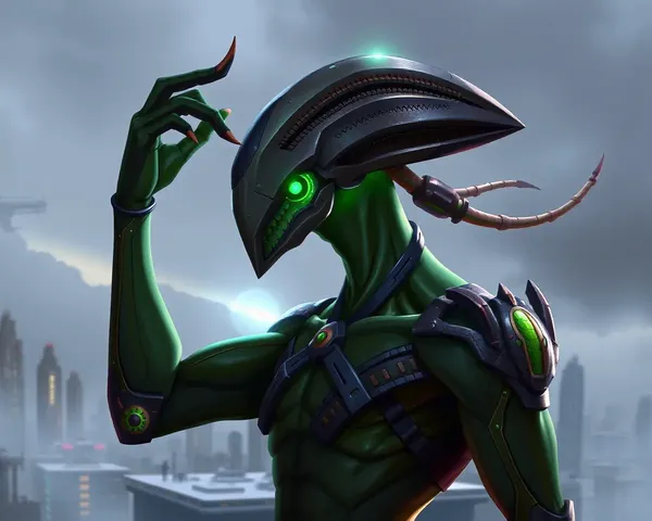 Alien Death Flex Concept Art in PSD File