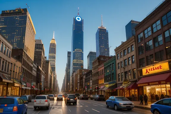 Alphabet City: Bustling Metropolis with Alphabet Shaped Skyscrapers
