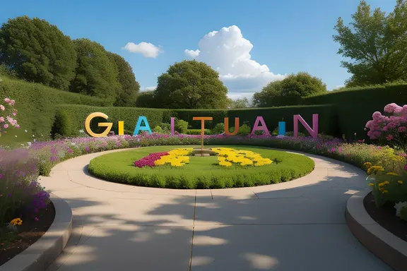 Alphabet Garden: Vibrant Garden of Giant Alphabet Letters