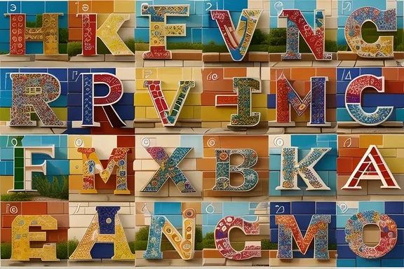 Alphabet Mosaic: Stunning Mosaic Artwork of Alphabet Tiles