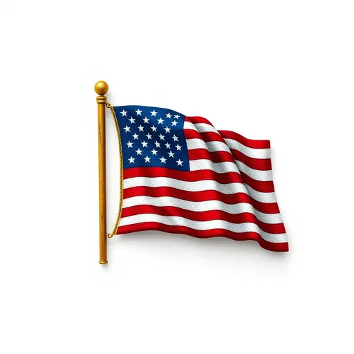 American Flag Icon Represents National Pride and Identity