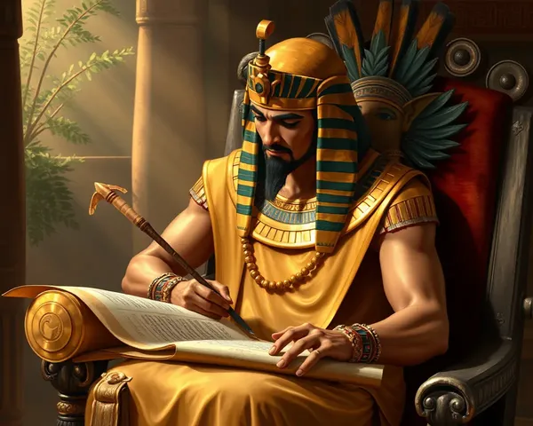 Ancient Egyptian King Edits Papyrus Scroll