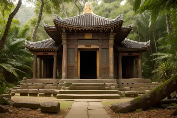 Ancient Temple Hidden Deep in Dense Jungle Depths