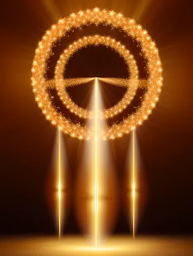 Angels Play Trumpets in Swirling Light Vortex