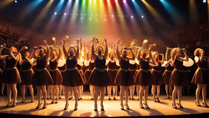 Angels Sing Trumpets Amidst Vortex Colors