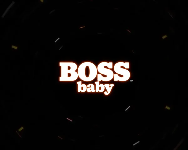 Animated Boss Baby Logo Spinning with Subtle Glow Effect GIF