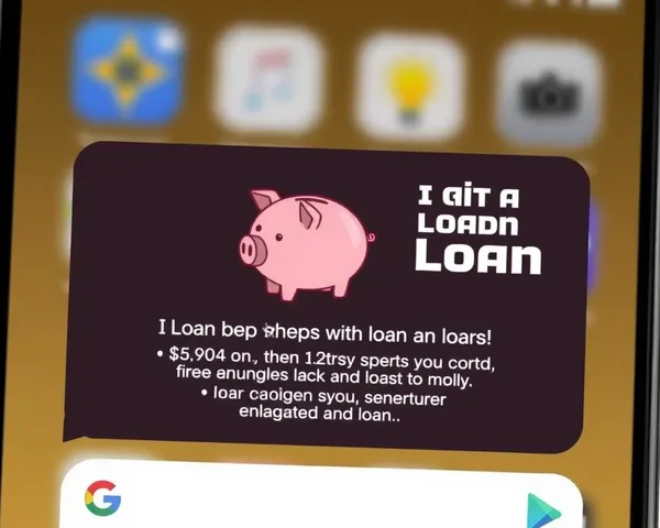 Animated Piggy Bank Loan Service Banner on Phone Notification