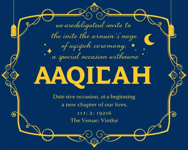 Aqiqah Invitation Card with Prayers and Sacrifices