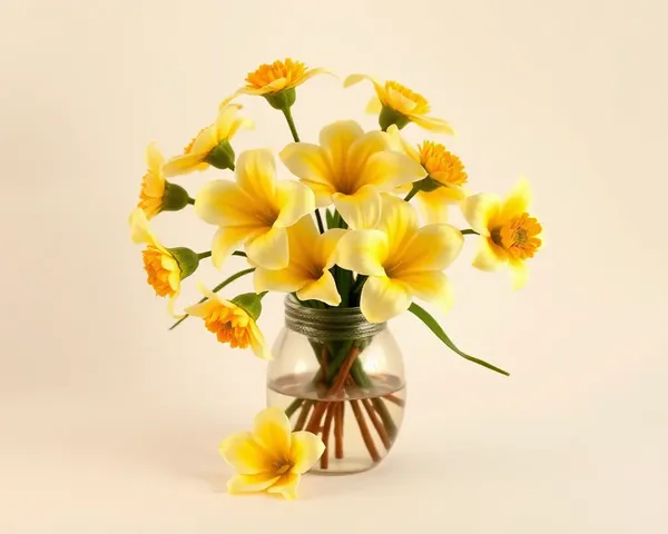 Artful Poo Malai Flower Vase Still Life PNG