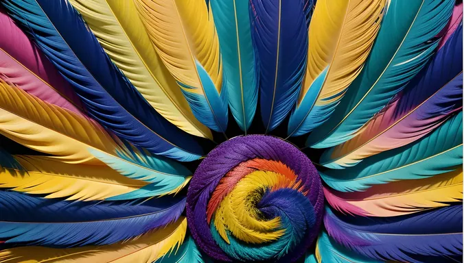 Aseel Feathers Unfold Like Fan with Mesmerizing Optical Illusion