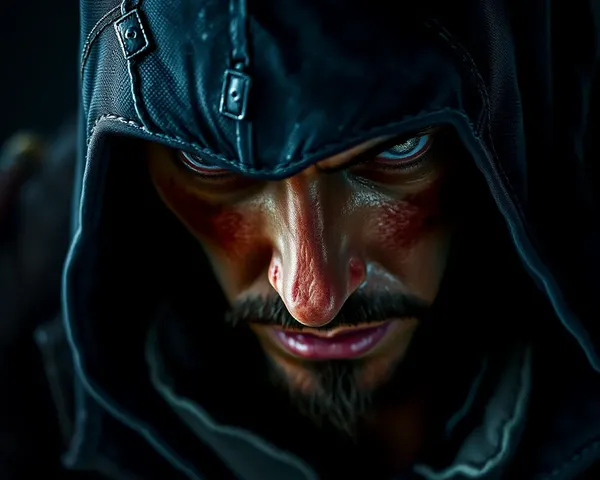 Assassin's Creed 4K Wallpaper: Intense Connor Kenway Close-Up with Dark Background