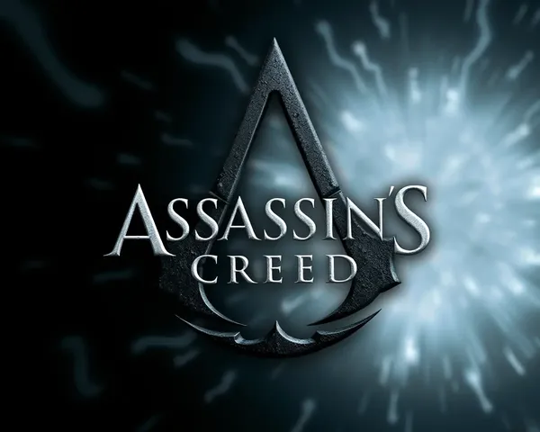 Assassin's Creed 4K Wallpaper: Intricate Assassin's Creed Logo with Dark Mysterious Background