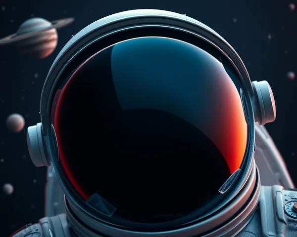 Astronaut's Helmet with Stars and Planets on Metallic iPhone